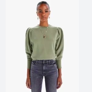 MOTHER The Curveball Sweatshirt in Avocado